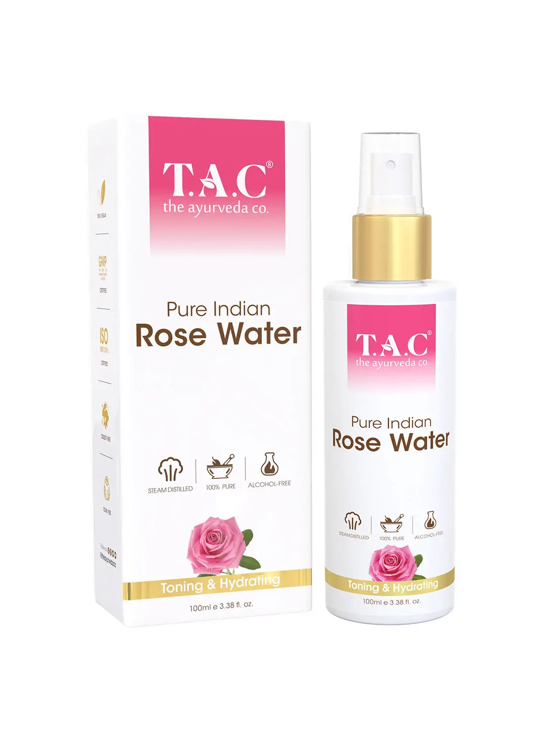 TAC - The Ayurveda Co. Pure Indian Rose Water (100 ml)