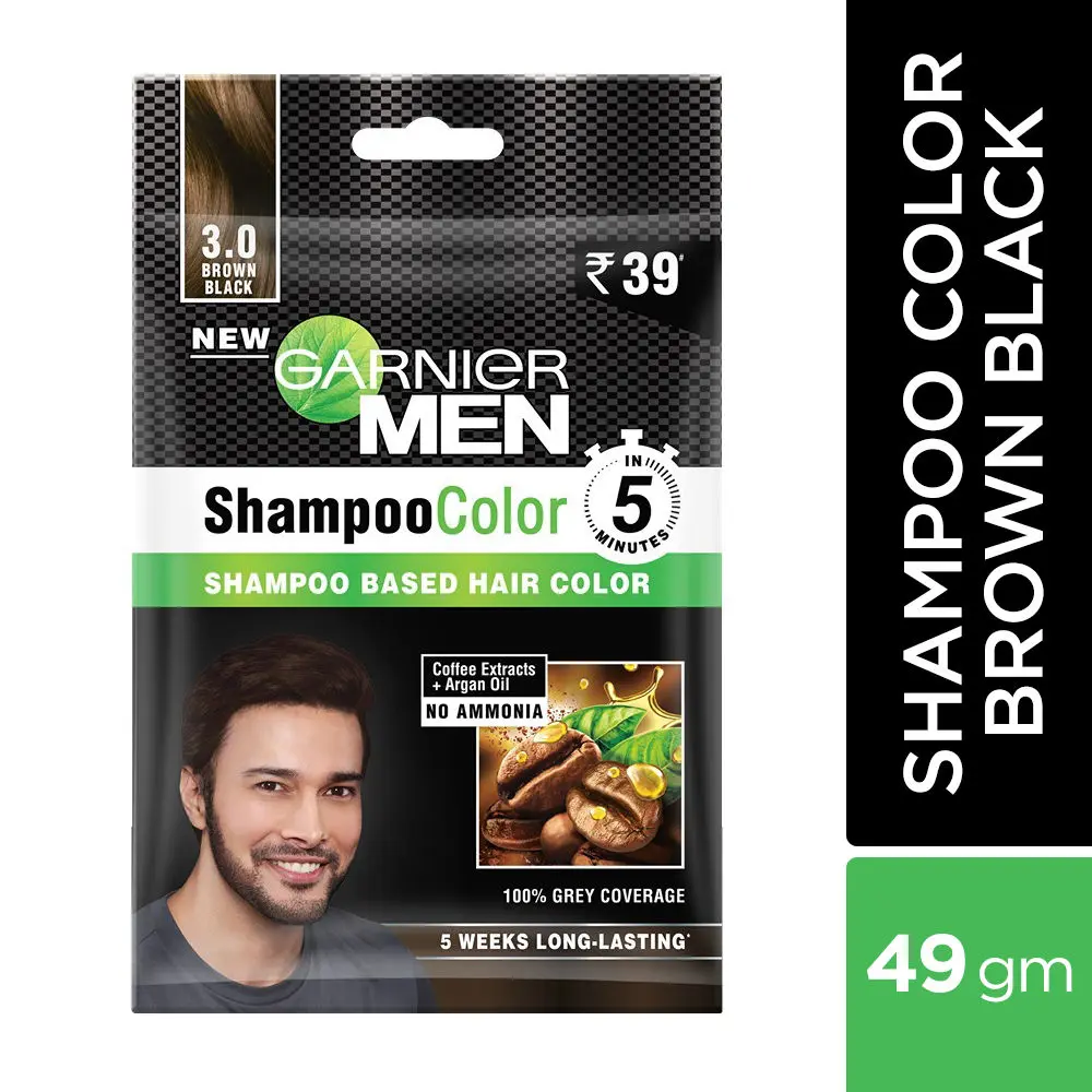 Garnier Garnier Men Shampoo Color Shade 3 Brown Black 10ml + 10ml