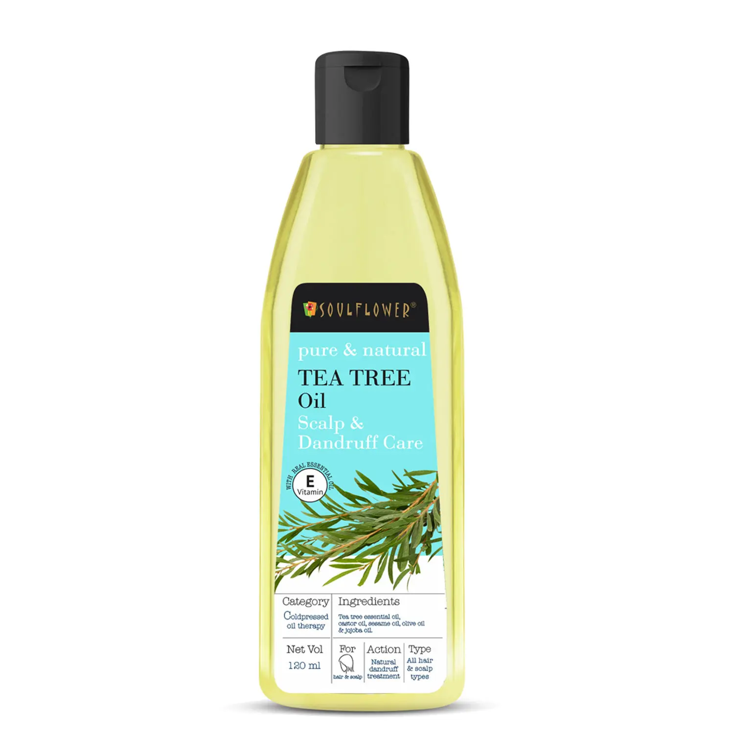 Soulflower Tea Tree Scalp and Anti Dandruff Hair Oil 120ml