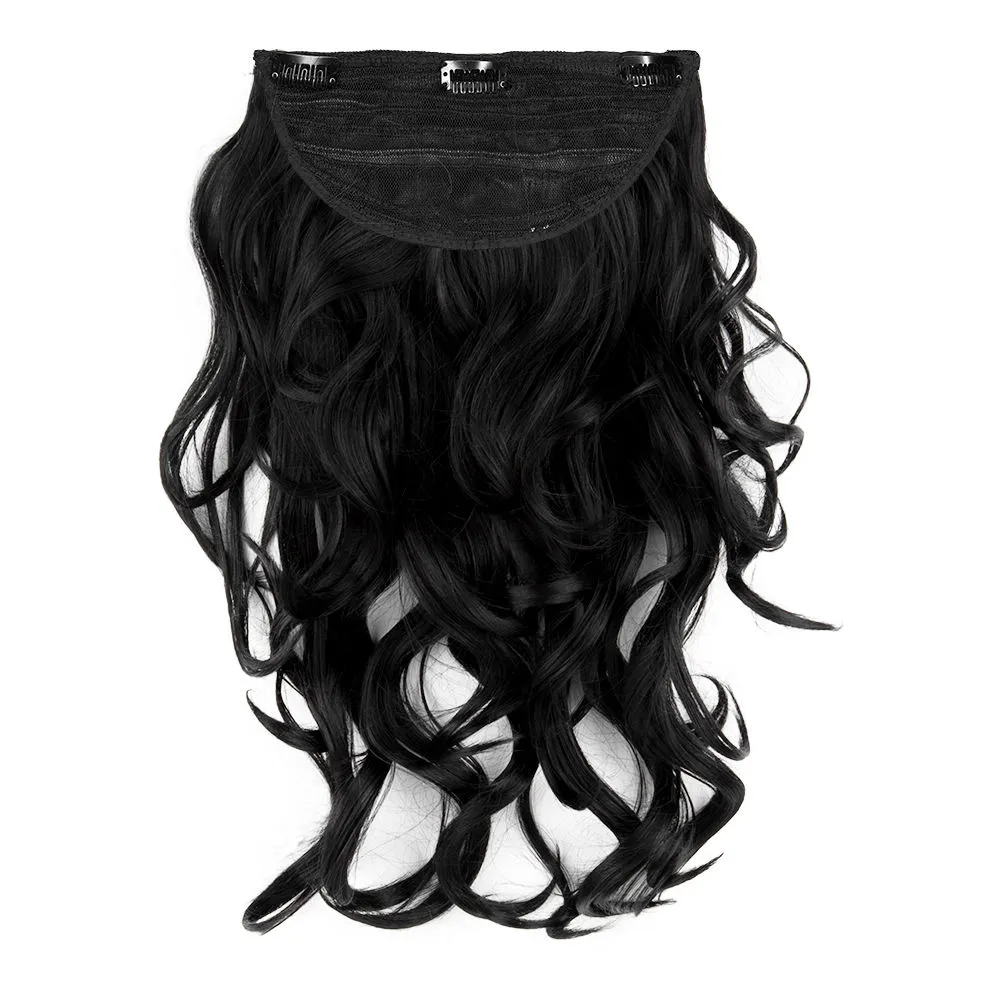 Streak Street Clip-in 18'' Soft Curls Jet Black Hair Extensions