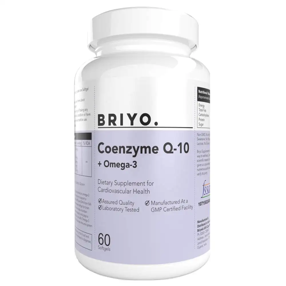 Briyo CoQ10 100 mg + Omega 3,  60 softgels