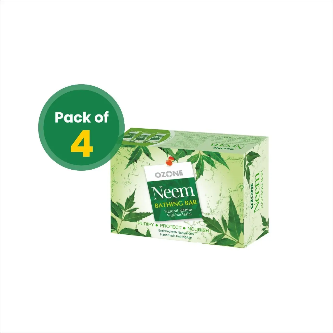 Ozone Neem Soap 125 G - Pack of 4