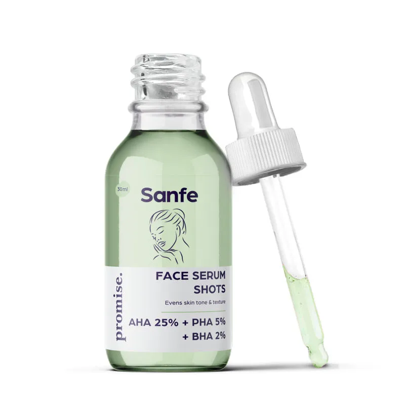 Sanfe Promise AHA 25% + PHA 5% + BHA 2% Face Serum Shots