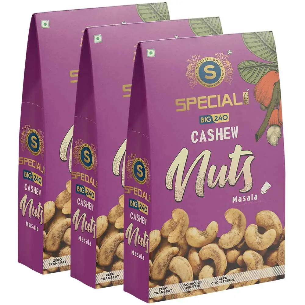 Special Choice Cashew Nuts (Big 240),  Masala (Pack of 3)  250 g