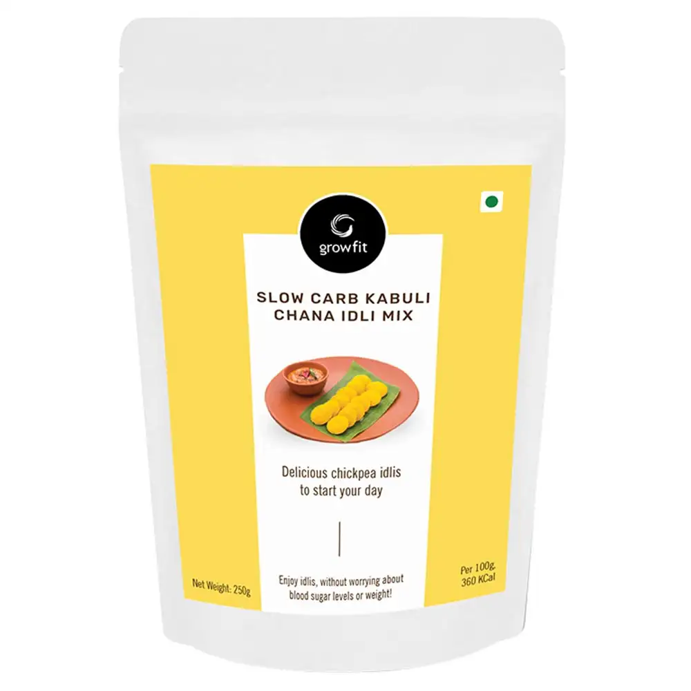 GrowFit Slow Carb Kabuli Chana Idli Mix,  Unflavoured  250 g