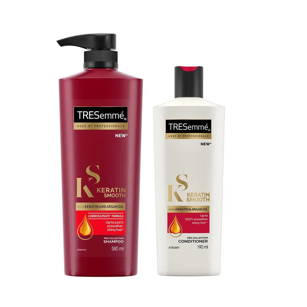 Tresemme Keratin Smooth With Argan Oil Shampoo + Conditioner Combo