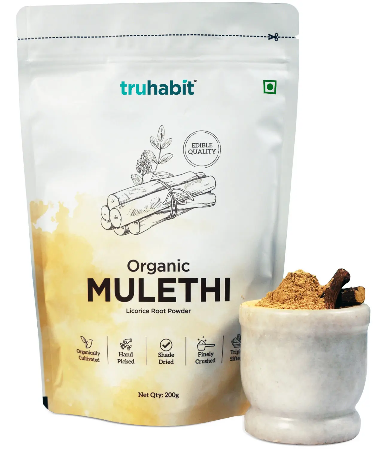 TruHabit Mulethi Powder for Face, Mulethi Powder for Eating & hair (200 gms)