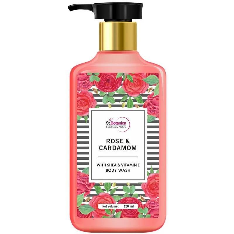 St.Botanica Rose & Cardamom Body Wash - With Shea & Vitamin E