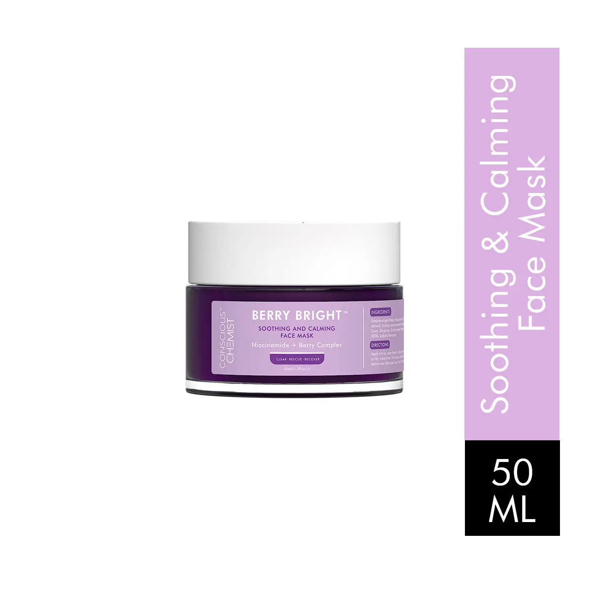 Conscious Chemist Pore Refining Face Mask For Bright Clear Skin with Niacinamide & Berry Complex