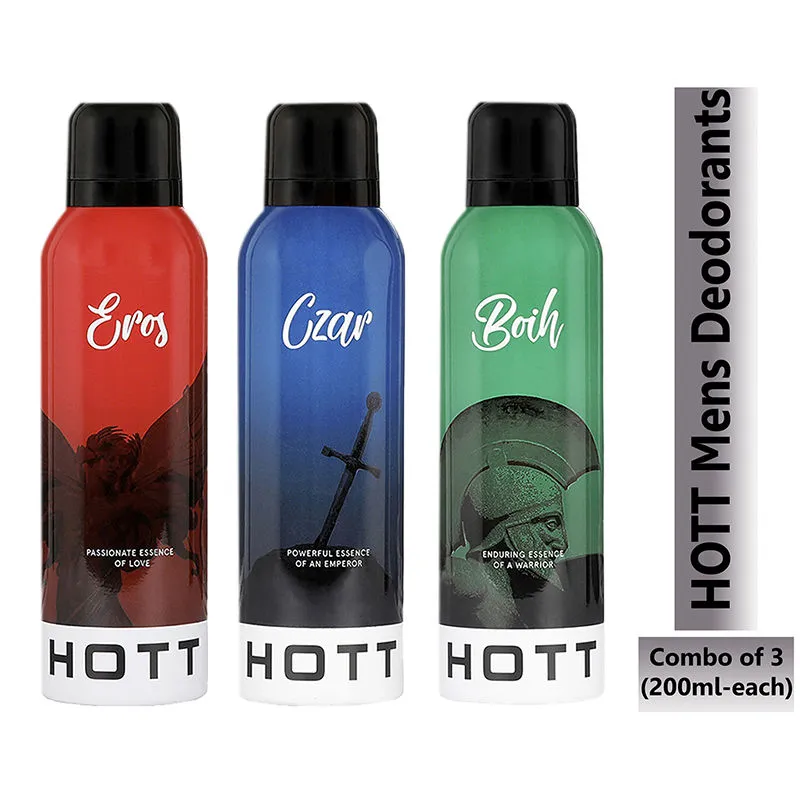 Hott Boih Czar Eros Deodorant For Men - Pack Of 3