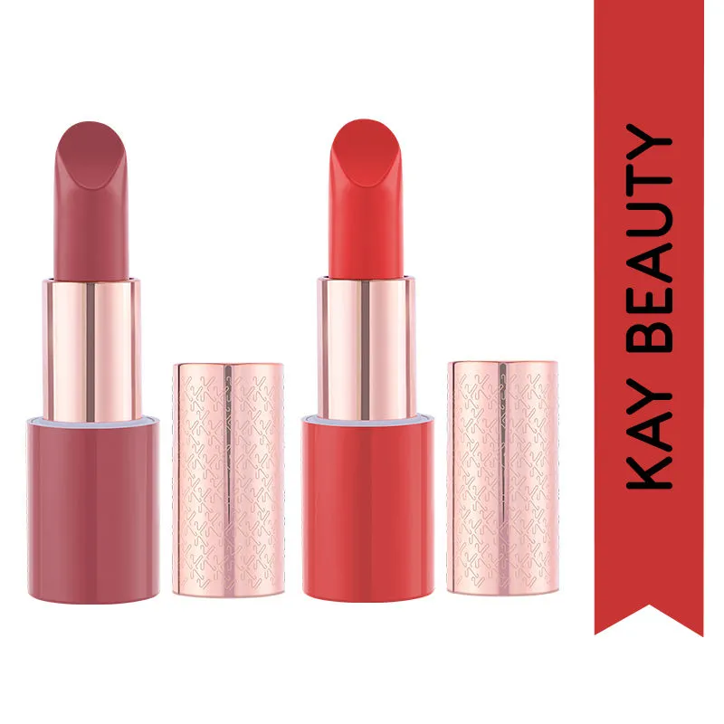 Glam Time With Kay Beauty Matte Lipsticks - Flashback & House Full