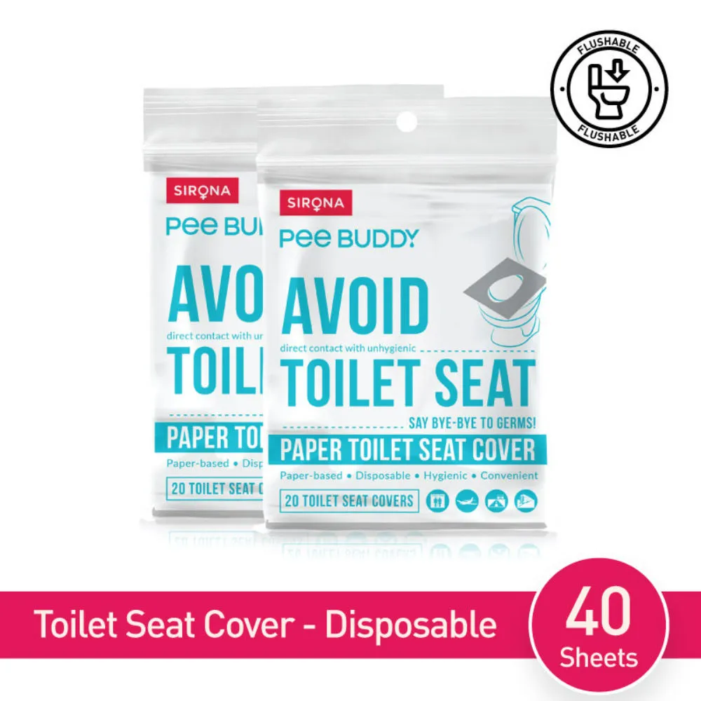 PeeBuddy Disposable Toilet Seat Cover - 20 Seat Covers (Pack of 2)