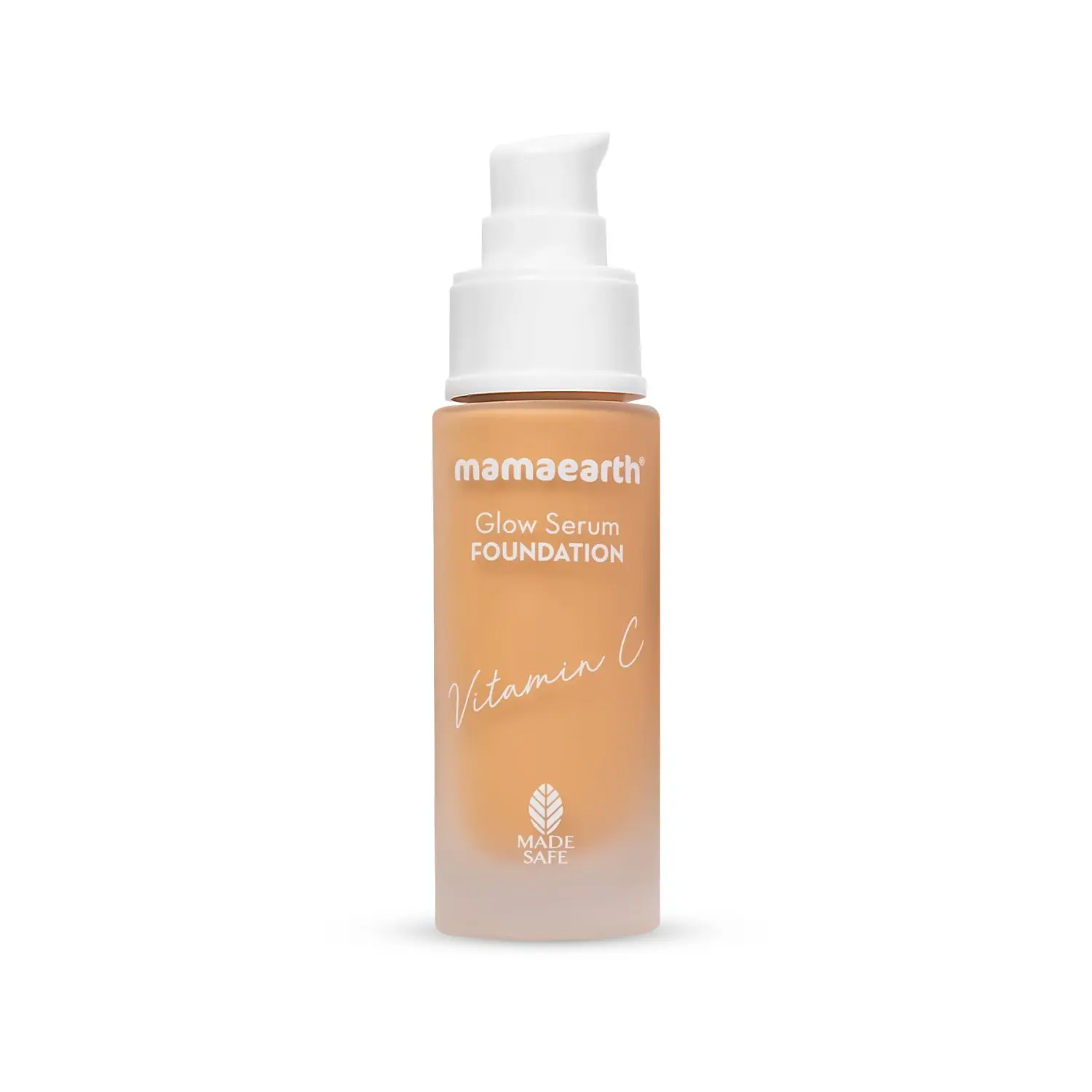 Mamaearth Glow Serum Foundation with Vitamin C & Turmeric for 12-Hour Long Stay- 04 Sand Glow (30 ml)