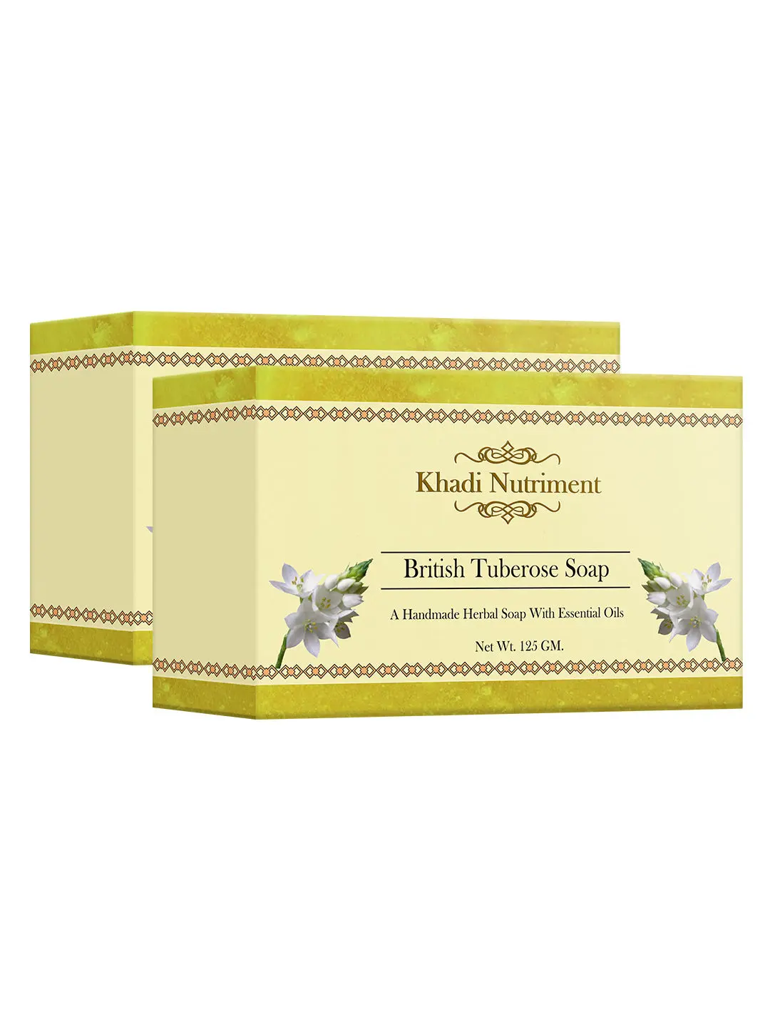 Khadi Nutriment British Tuberose Soap, 125 gm (Pack of 2)