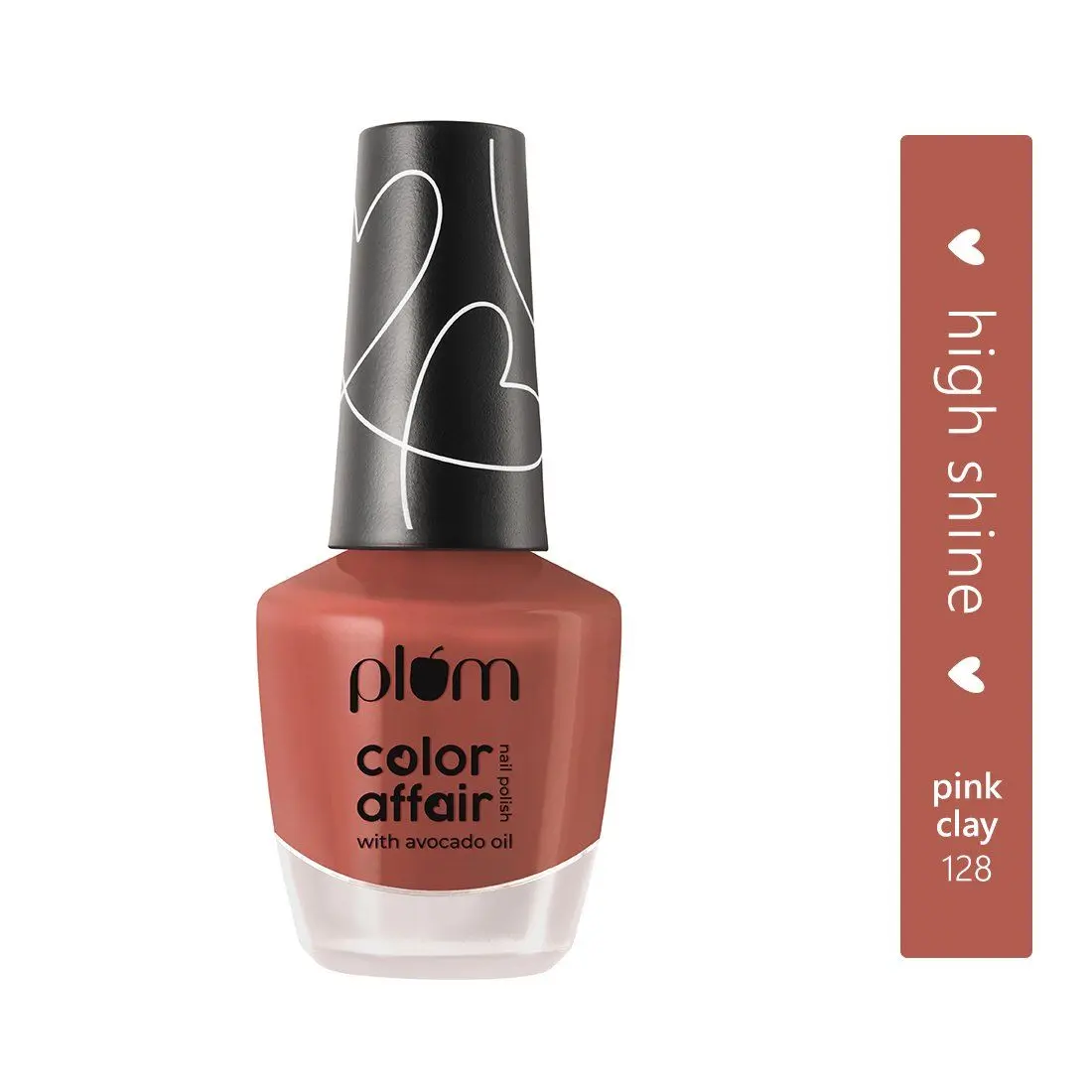 Plum Color Affair Nail Polish - Pink Clay - 128 | 7-Free Formula | High Shine & Plump Finish | 100% Vegan & Cruelty Free