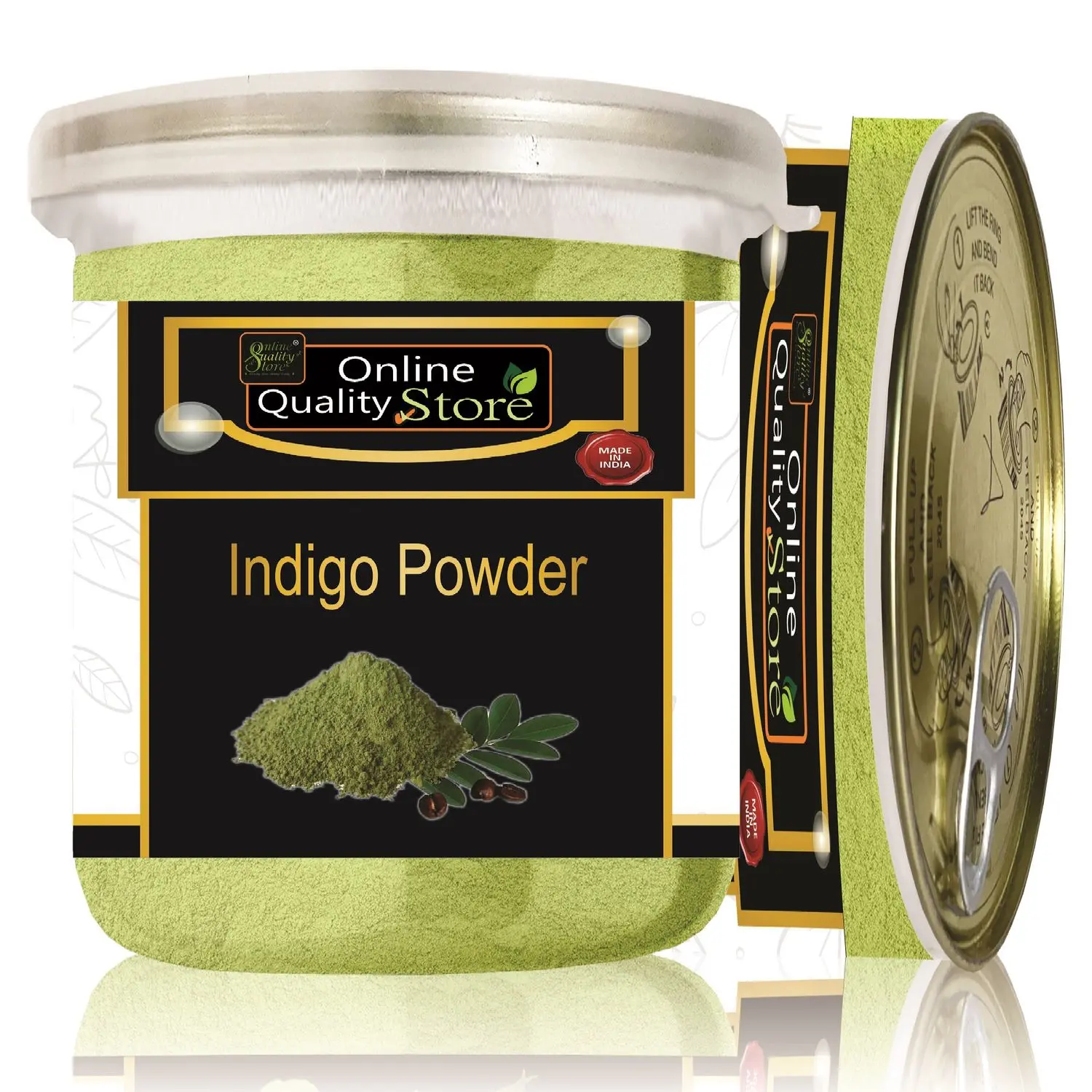 Online Quality Store Indigo Powder - 150 g|Organic Indigo Powder | Indigofera Tinctoria | Natural Hair Colorant Black/Brown Hair & Beard |Indigo leaves powder {Jar_Indigo_150gm}