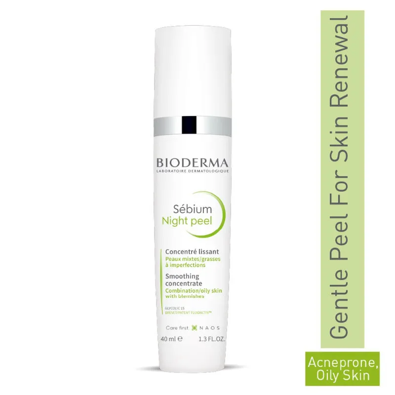 Bioderma Sebium Night Peel Smoothing Concentrate Oily/Combination Skin with Blemishes