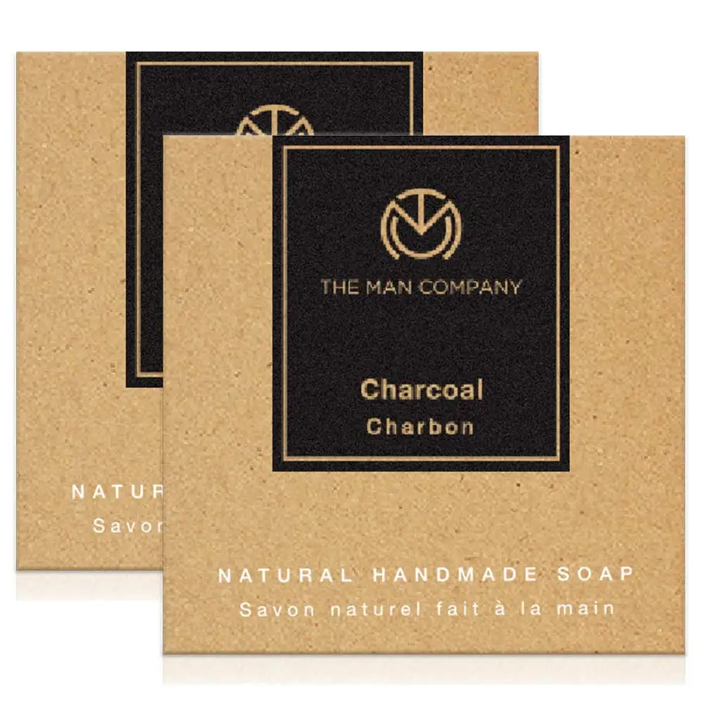 The Man Company Charcoal Soap,  2 Piece(s)/Pack  for All Skin Types (Pack of 2)