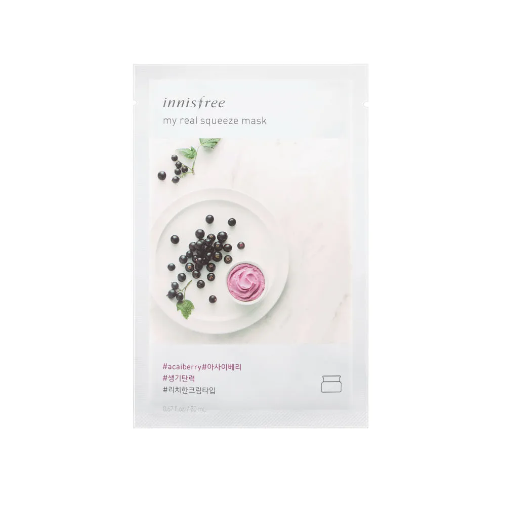 Innisfree My Real Squeeze Sheet Mask - Acai Berry