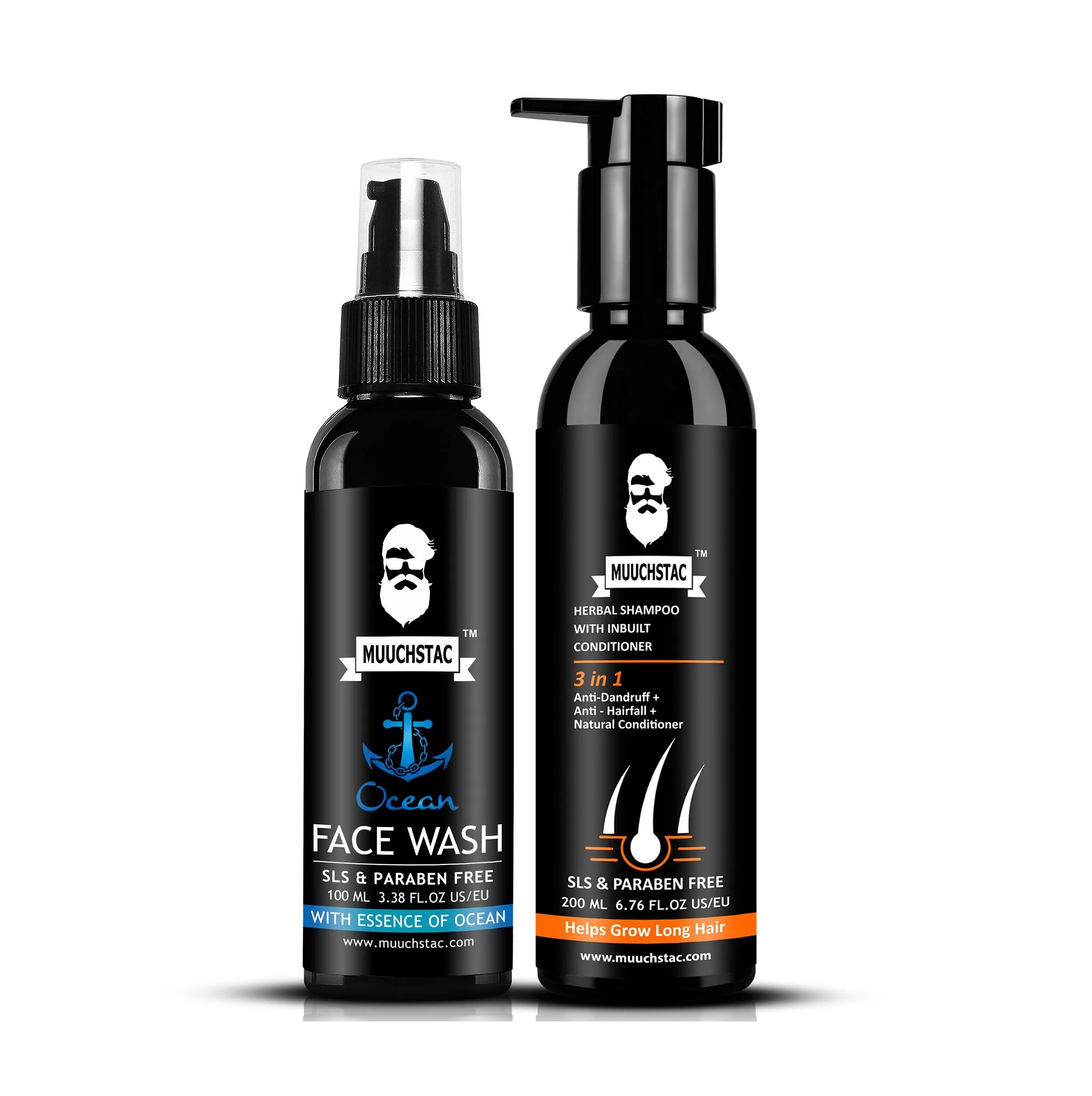 Muuchstac Anti-Dandruff & Anti-Hairfall Shampoo With Ocean Face Wash