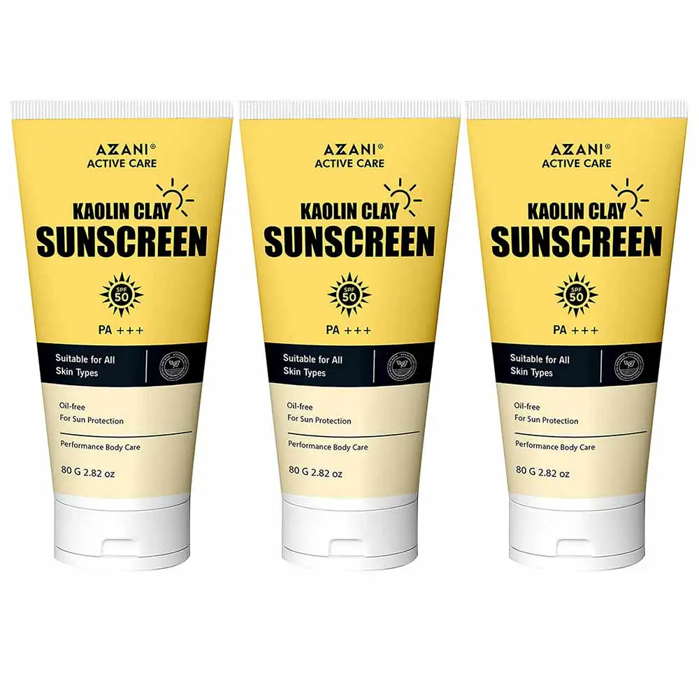 Azani Active Care Sunscreen,  80 g  for All Skin Types (Pack of 3)