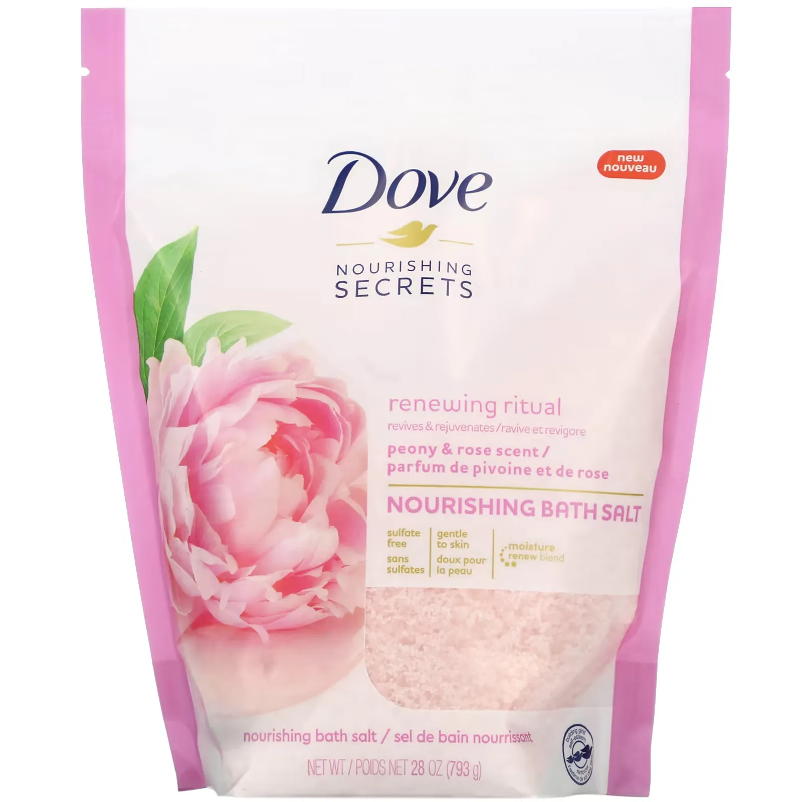 Nourishing Secrets, Nourishing Bath Salts, Peony and Rose Scent, 28 oz (793 g)