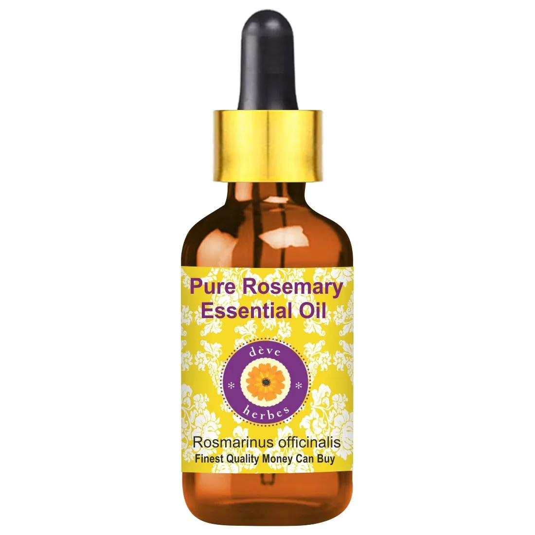 Deve Herbes Pure Rosemary Essential Oil (Rosmarinus Officinalis) Steam Distilled For Hair Growth