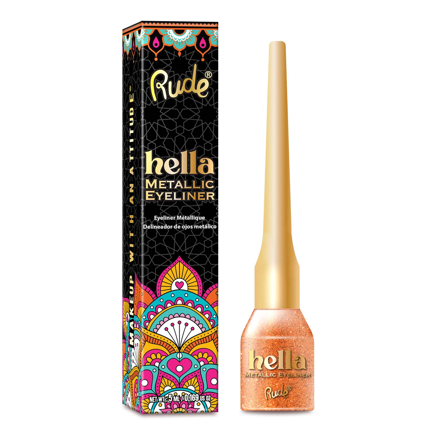 Rude Cosmetics Hella Metallic Eyeliner - Amber