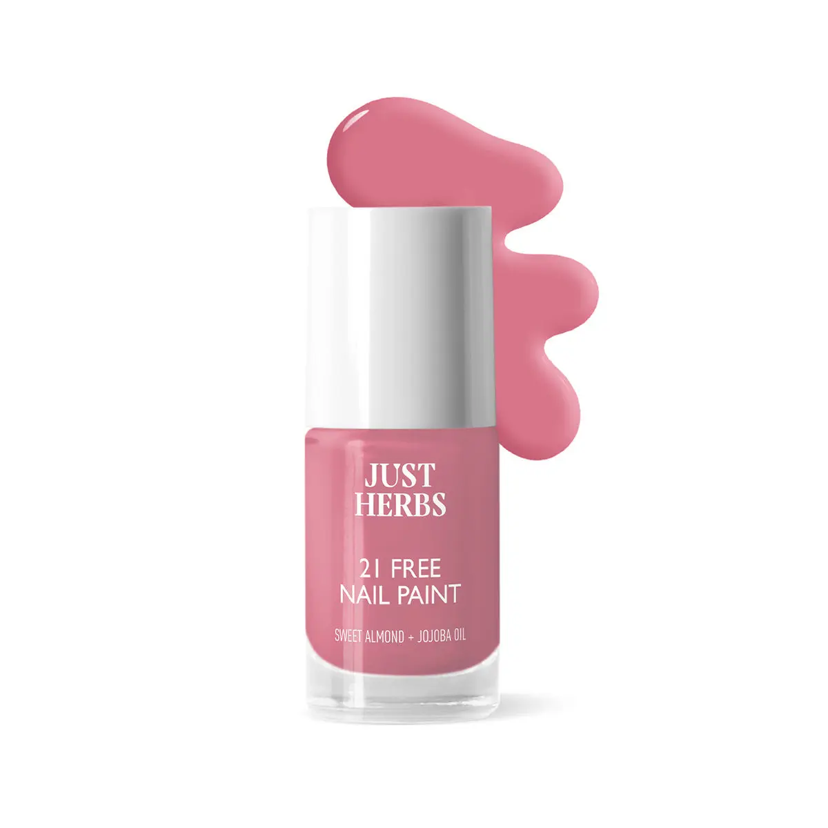 Just Herbs Nail Polish 21 Chemical Free Formula, Quick Dry, Glossy, Rose Rush -6ml