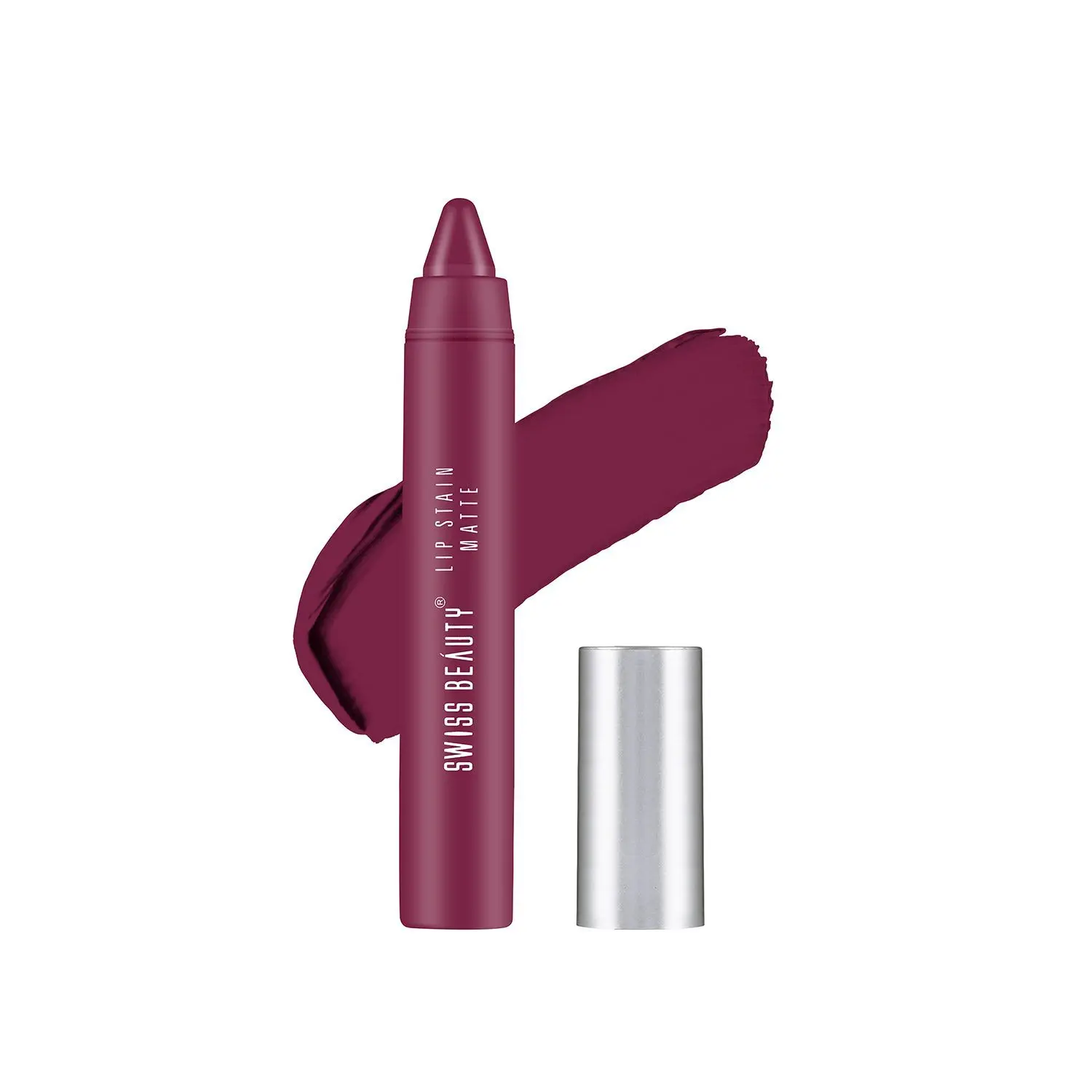 Swiss Beauty Lip Stain Matte Lipstick - Velvet-Maroon (3.4 g)