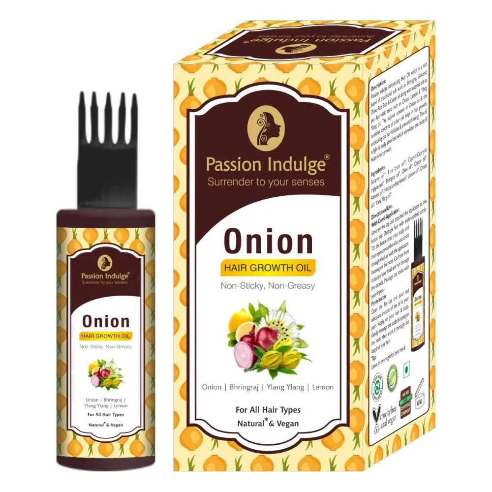 Passion Indulge Hair Growth Oil with Onion, Bhringraj, Ylang Ylang and Lemon