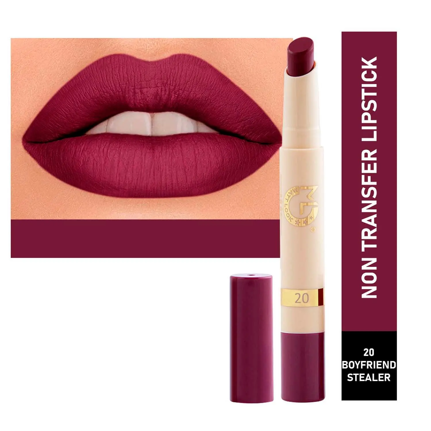 Matt look Velvet Smooth Non-Transfer, Long Lasting & Water Proof Lipstick, Boyfriend Stealer (2gm)