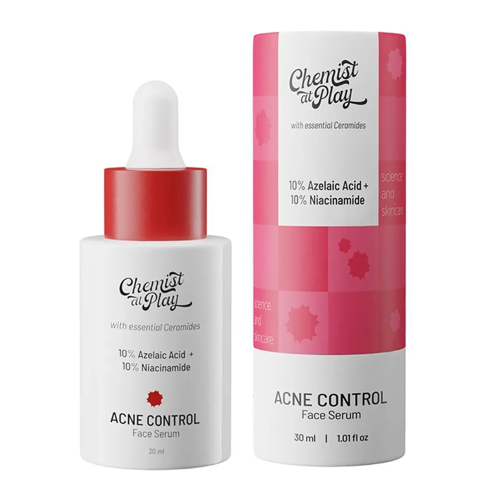 Chemist at Play Acne Control Face Serum with 10% Azelaic Acid, 10% Niacinamide & Ceramides Men & Women (30 ml)