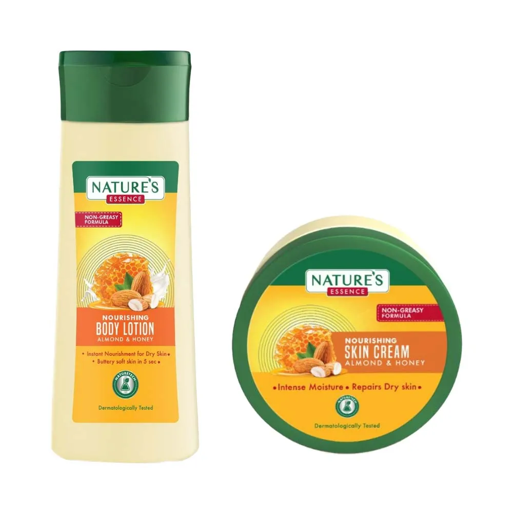 Nature's Essence Almond & Honey Nourishing Body Lotion & Almond & Honey Nourishing Skin Cream