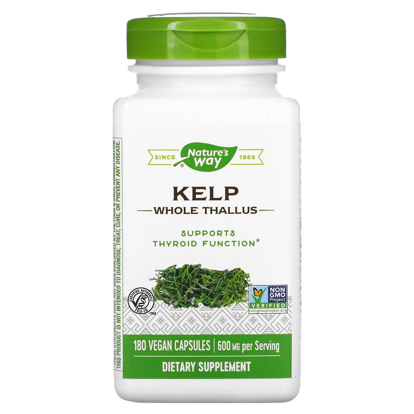 Kelp, Whole Thallus, 600 mg, 180 Vegan Capsules