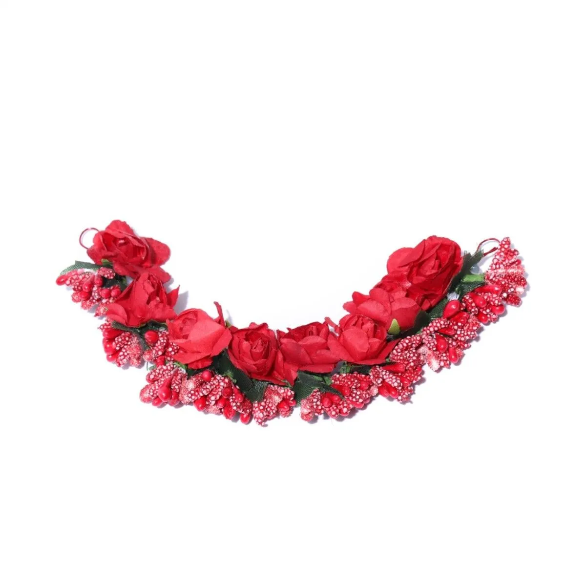 Priyaasi Red Floral Juda Hair Accessory