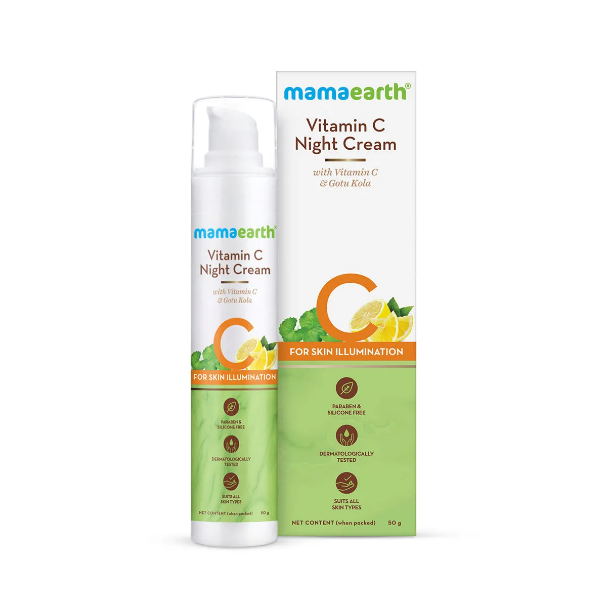 Mamaearth Vitamin C Night Cream For Women With Vitamin C & Gotu Kola For Skin Illumination