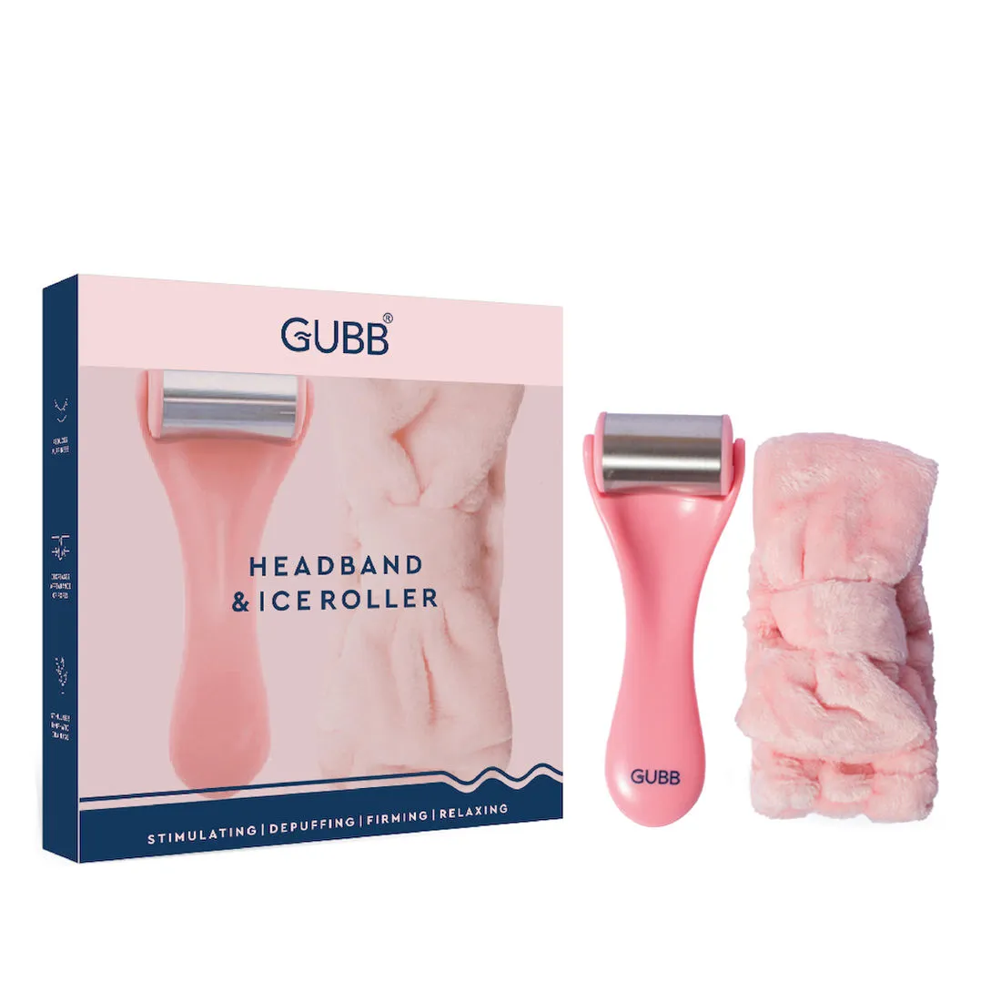 GUBB Multipurpose Ice Roller & Headband, Multipurpose Skin Essential Promotes Glowing, Toned Up Skin