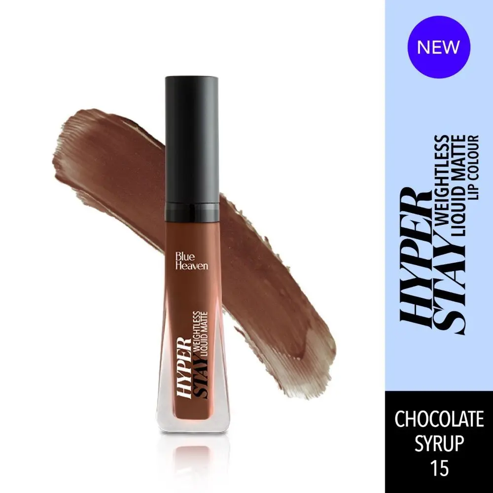 Blue Heaven Hyperstay Weightless Liquid Matte Lipcolor, Chocolate Syrup -15, 6ml