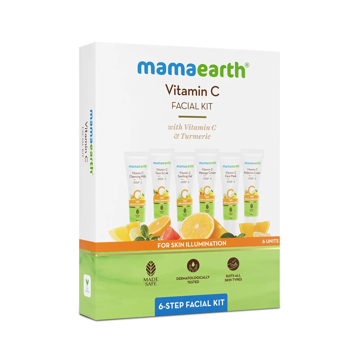 Mamaearth Vitamin C Facial Kit with Vitamin C & Turmeric for Skin Illumination - 60 g