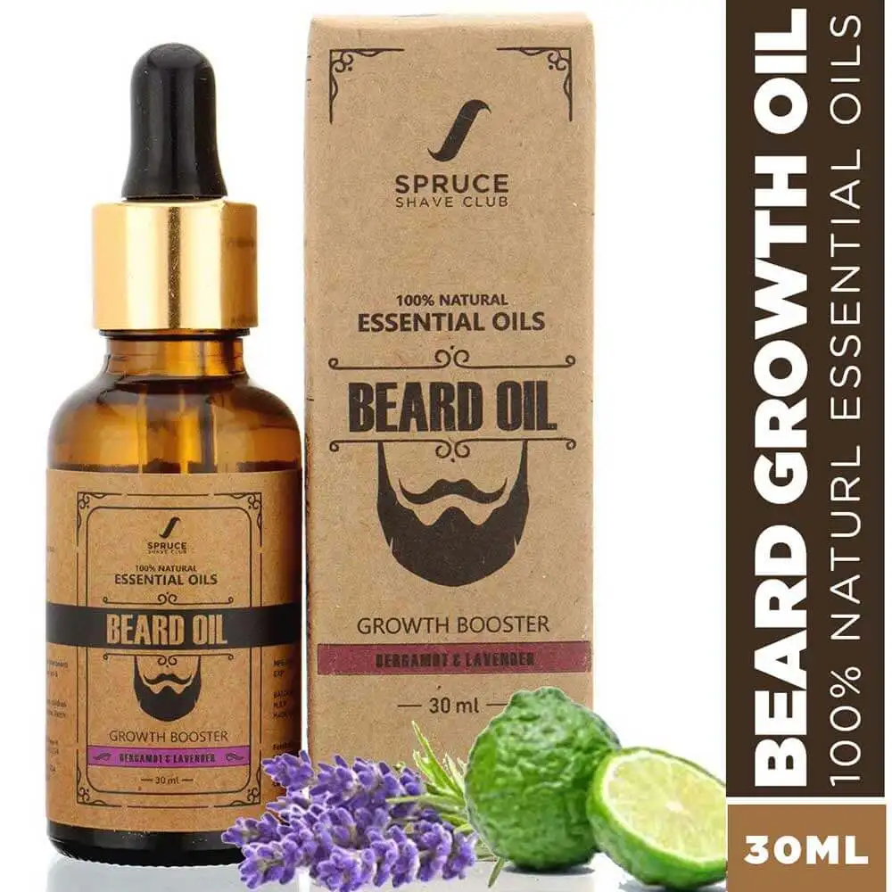 Spruce Shave Club 100% Natural Beard Growth Oil,  30 ml  Bergamot & Lavender