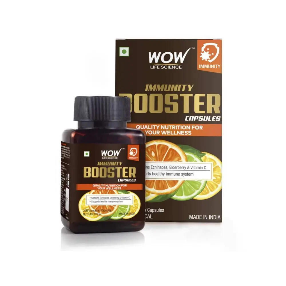 WOW Life Science Immunity Booster Capsules - Support Healthy Immune System - 30 Veg Capsules