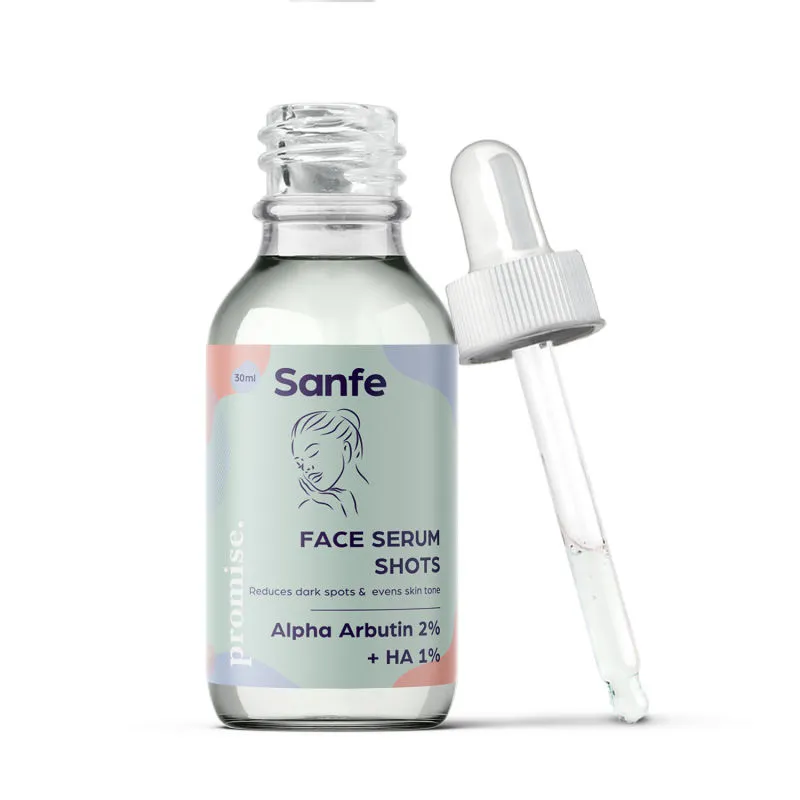 Sanfe Promise 2% Alpha Arbutin Face Serum Shots For Pigmentation & Dark Spots Removal