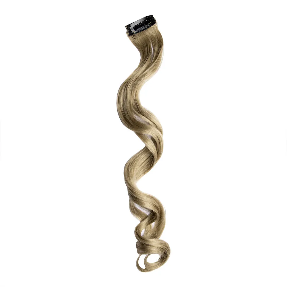 Streak Street Wood Brown Curly Clip-On Strands