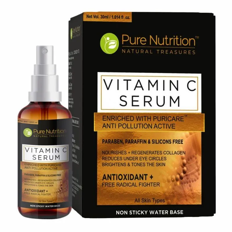 Pure Nutrition Vitamin C Serum - Skin Brightening, Anti-Aging & Sun Damage Corrector