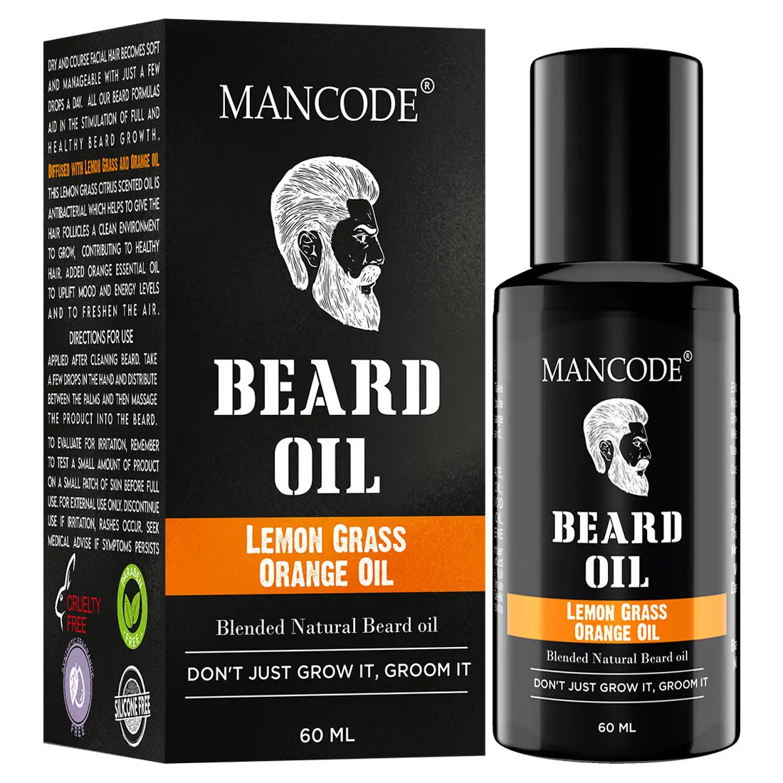 Mancode Beard Oil Lemon Grass & Orange Oil (60 ml)