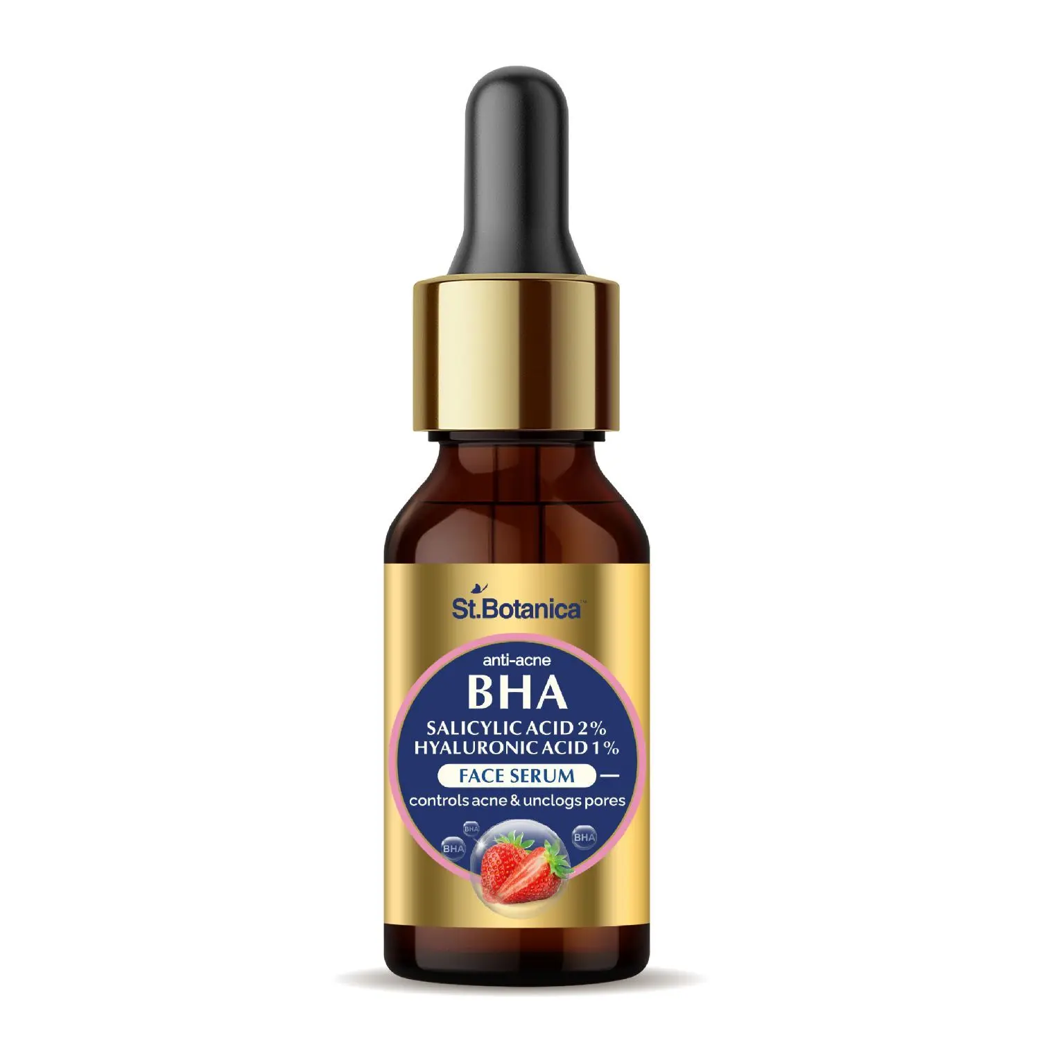 St.Botanica BHA Salicylic 2% + Hyaluronic Acid 1% Skin Clarifying Serum 10ml | Controls Excess Oil