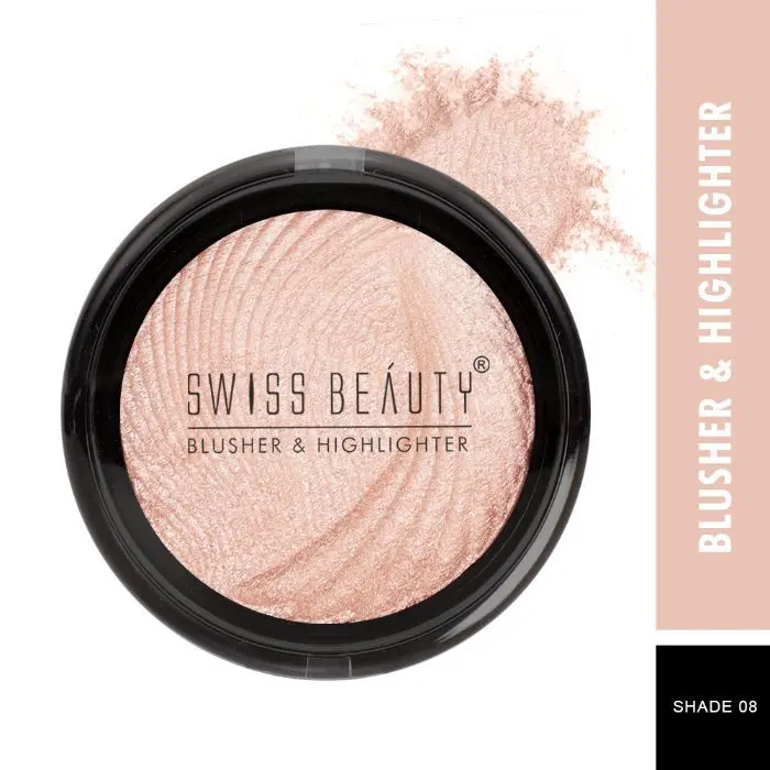 Swiss Beauty Blusher & Highlighter - 8 - 6 gm