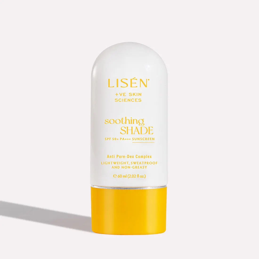 LISEN Soothing Shade SPF 50 + PA +++ Sunscreen, 60 Ml | Formulated with Anti Pore-Dex Complex, Lightweight, Sweatproof and Non-Greasy (Women & Men)