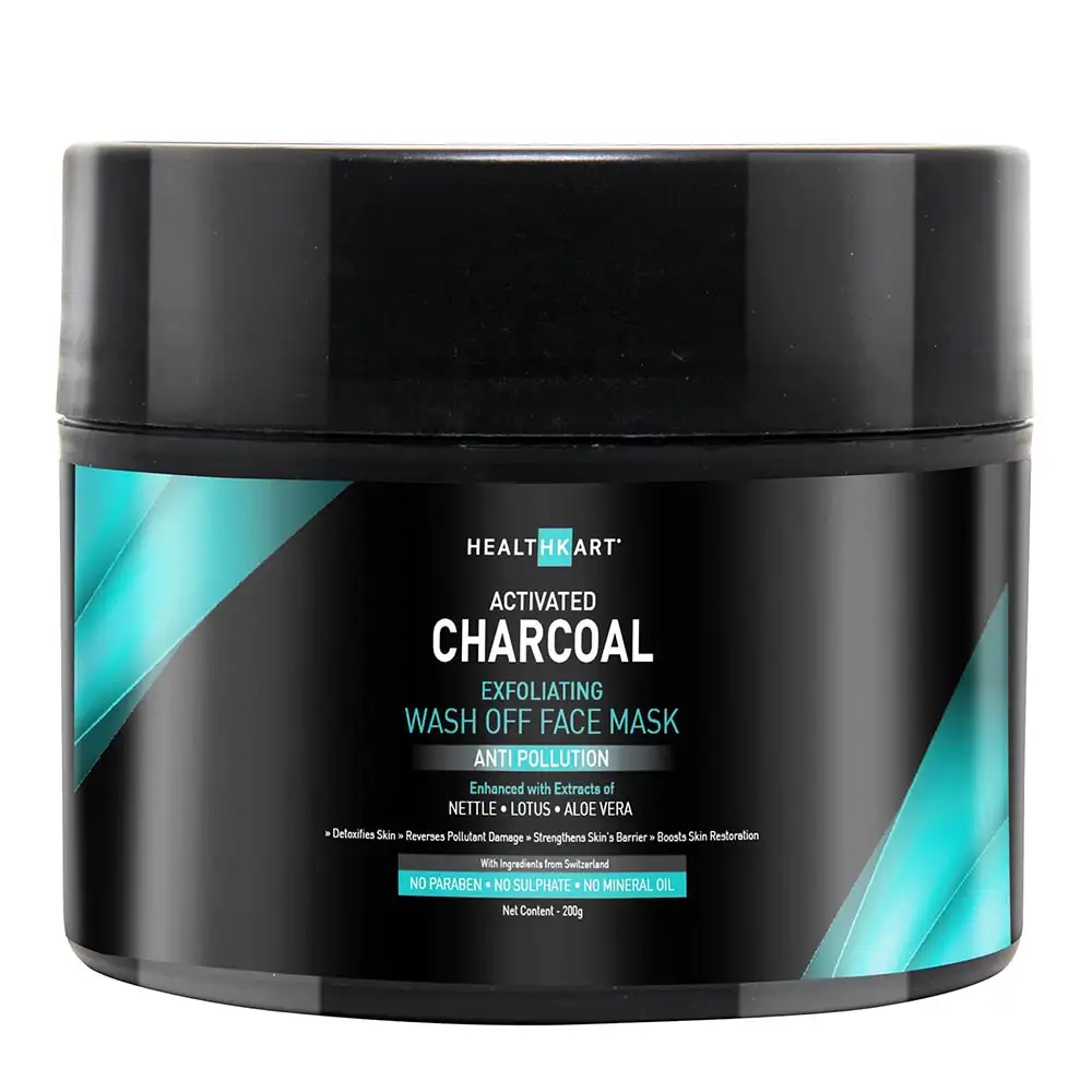 Healt Activated Charcoal Wash Off Face Mask OP,  200 g  for All Skin Types